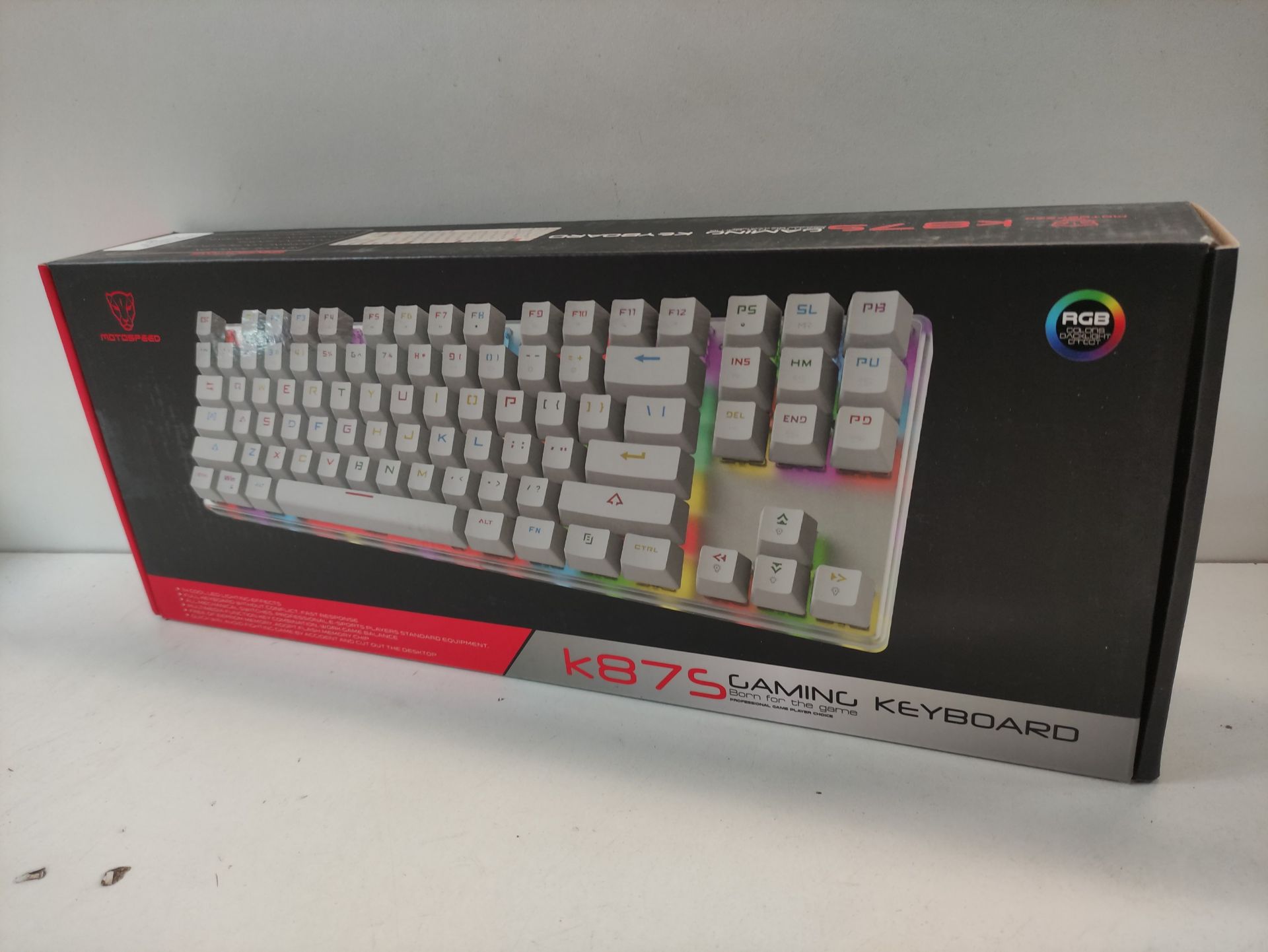 RRP £43.54 MOTOSPEED Gaming Mechanical Keyboard RGB Backlit Transparent - Image 2 of 2