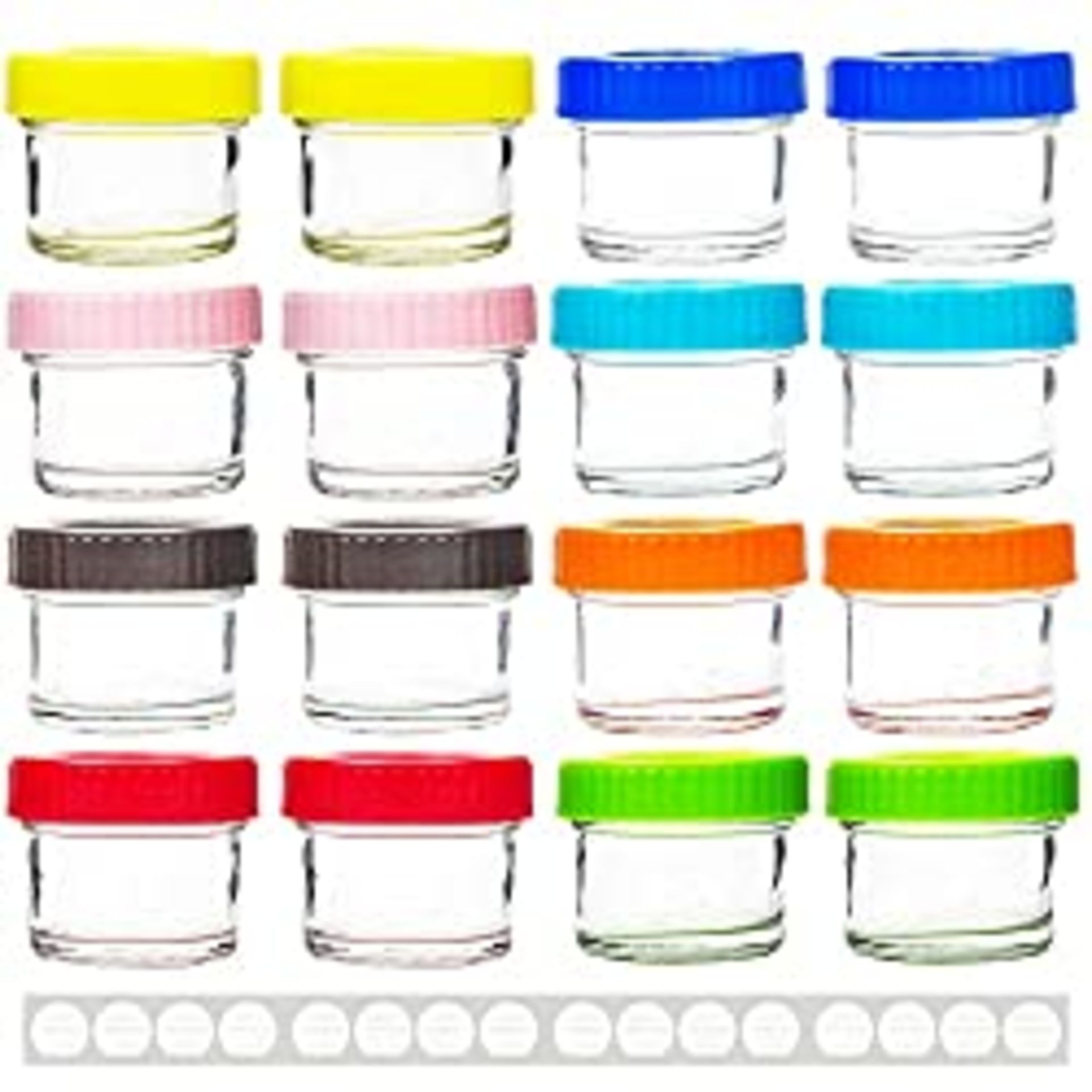 RRP £27.90 Youngever 16 Pack 120ML Glass Baby Food Storage