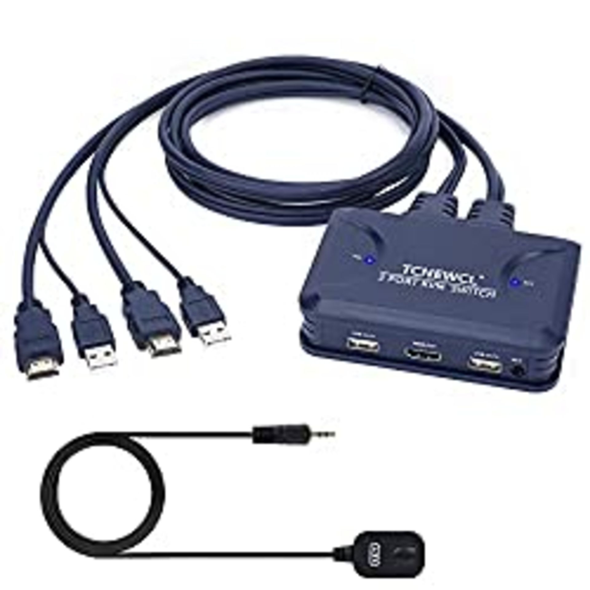 RRP £29.16 TCNEWCL USB HDMI KVM Switch for 2 Computers Sharing