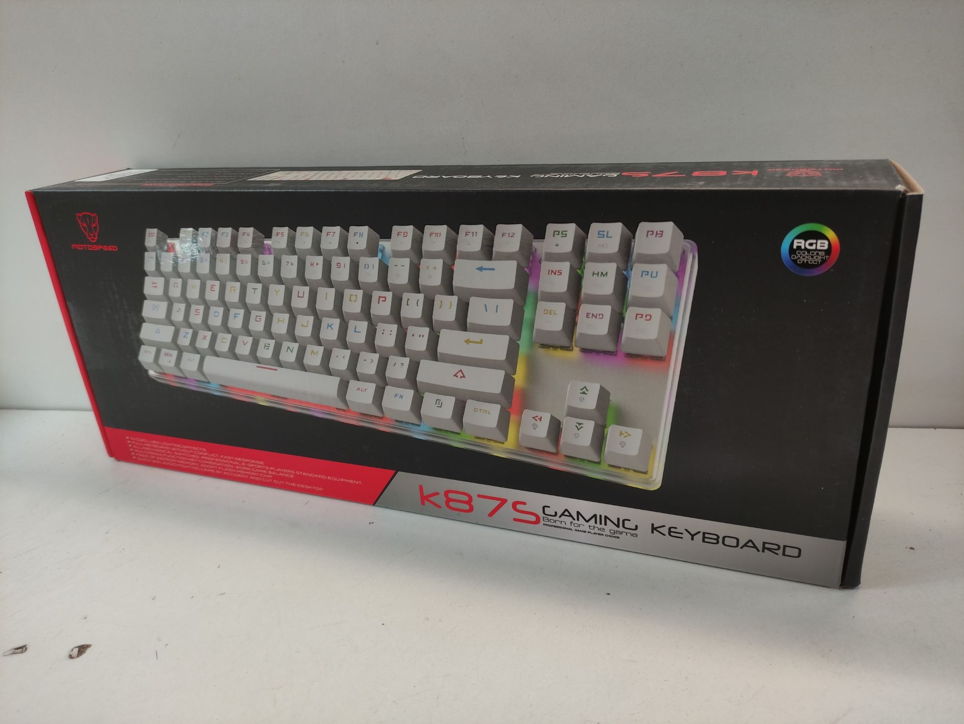 RRP £43.54 MOTOSPEED Gaming Mechanical Keyboard RGB Backlit Transparent - Image 2 of 2