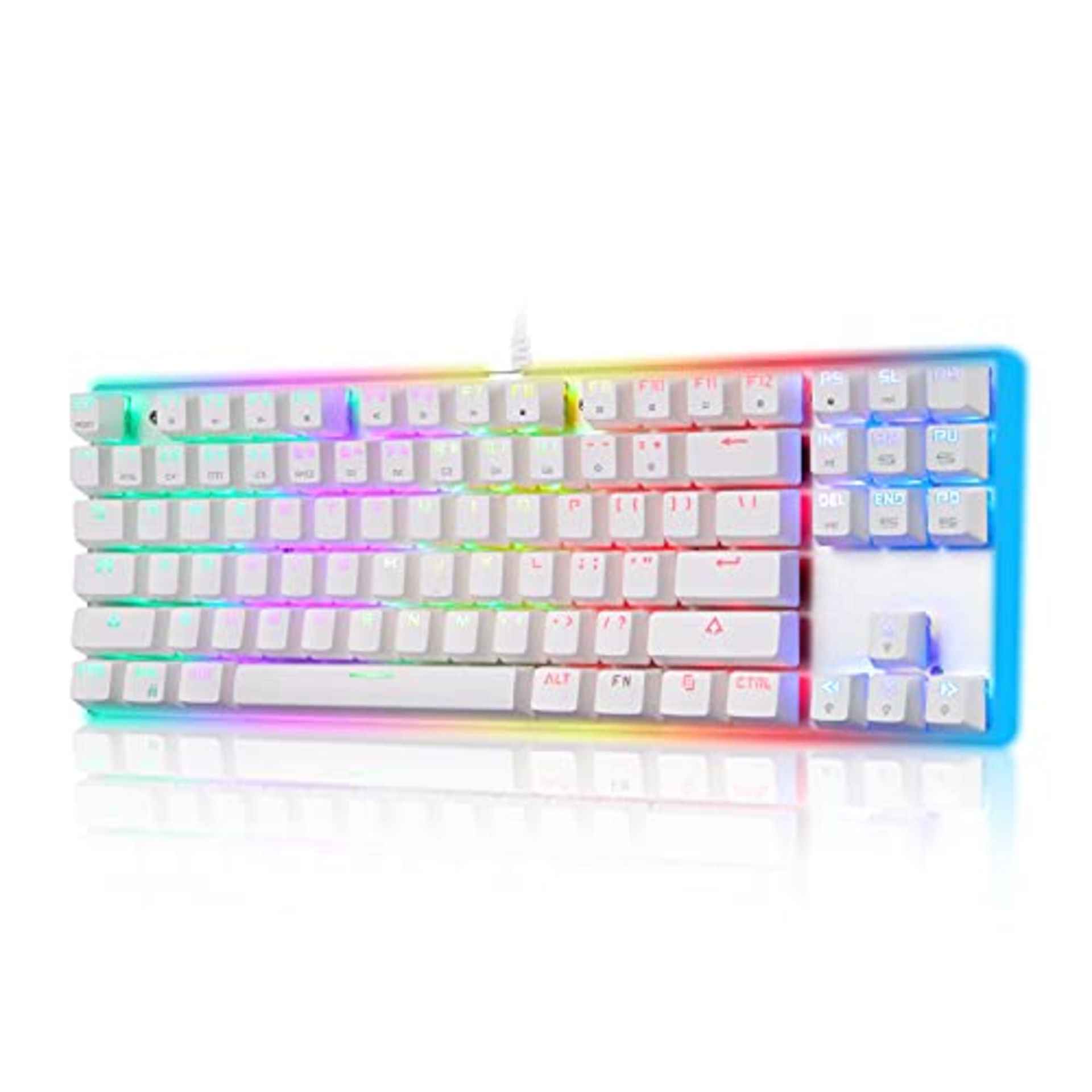 RRP £43.54 MOTOSPEED Gaming Mechanical Keyboard RGB Backlit Transparent