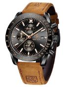 RRP £41.16 BY BENYAR Mens Watches Chronograph Analog Quartz Movement