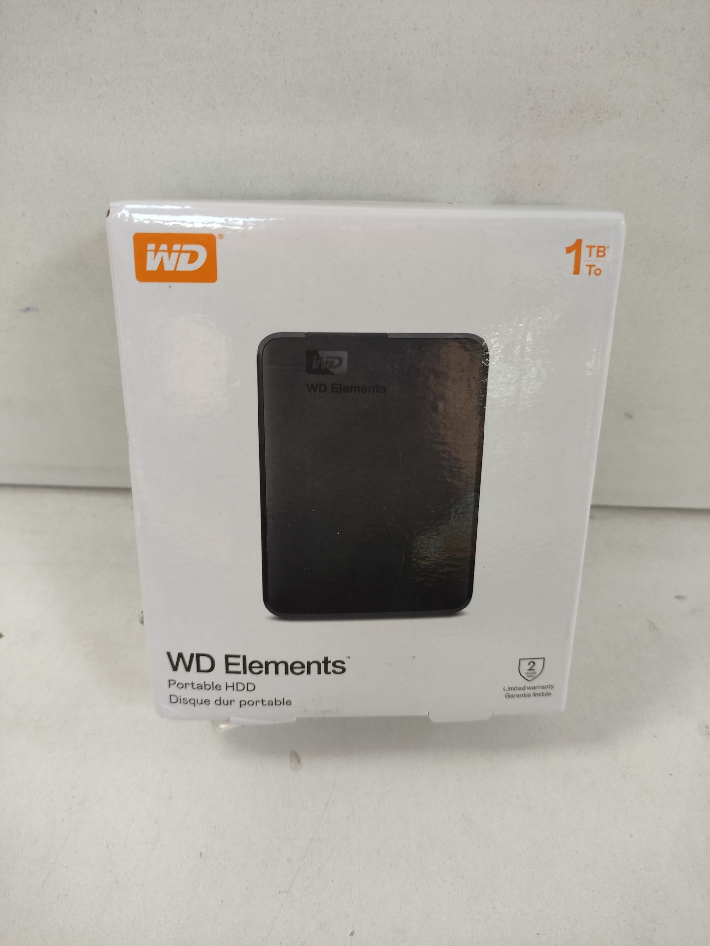 RRP £51.35 WD 1 TB Elements Portable External Hard Drive - USB 3.0, Black - Image 2 of 2