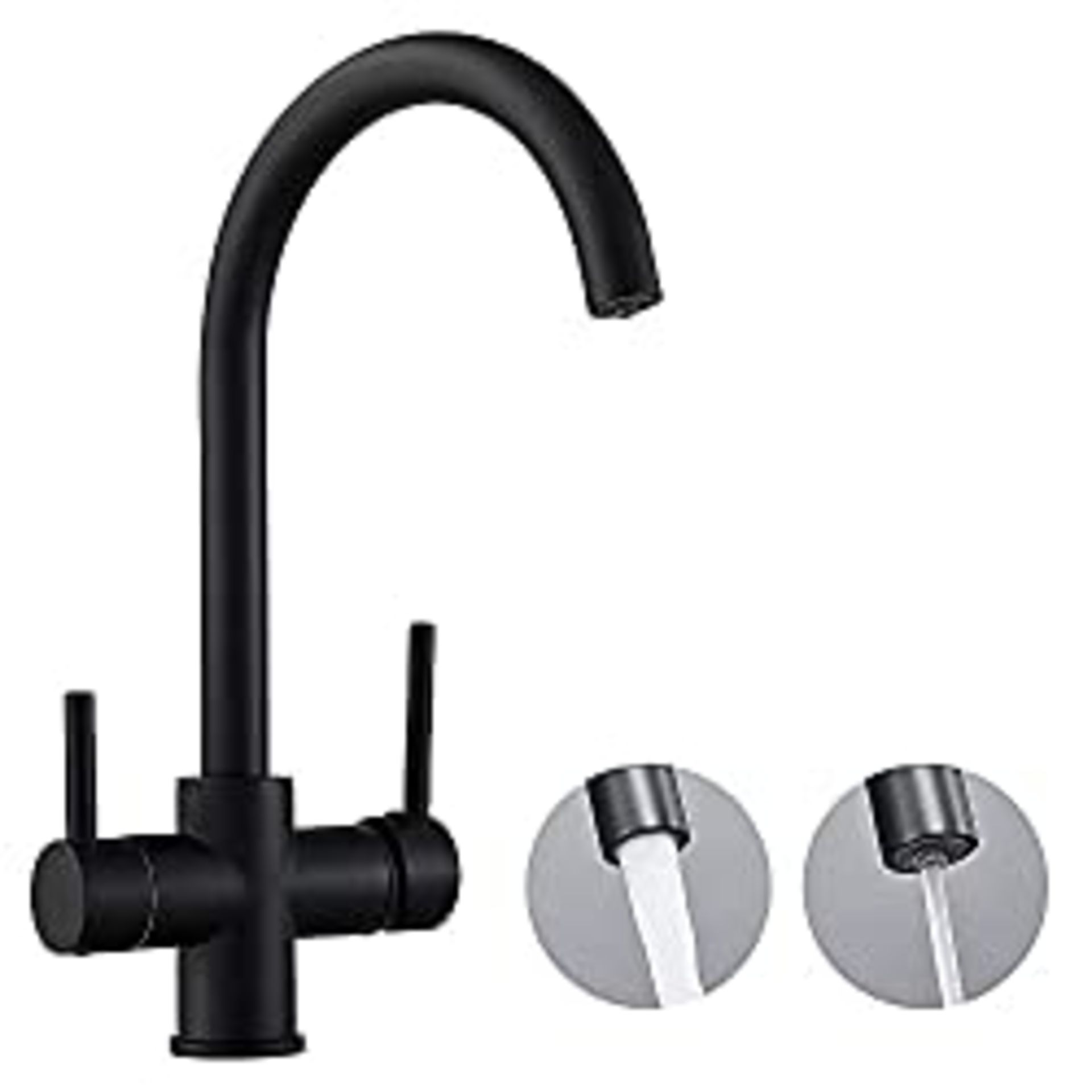 RRP £60.61 Maynosi 3 Way Kitchen Mixer Tap with Drinking Filtered Water Outlet