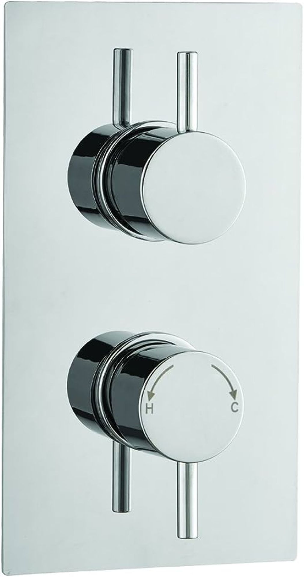 RRP £89.99 Mark Vitow Torb5 Round Concealed Dual Thermostatic Shower Mixer With Double Outlet