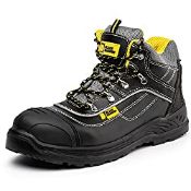 RRP £46.89 Black Hammer Mens Steel Toe Cap Waterproof Safety Boots | Lightweight