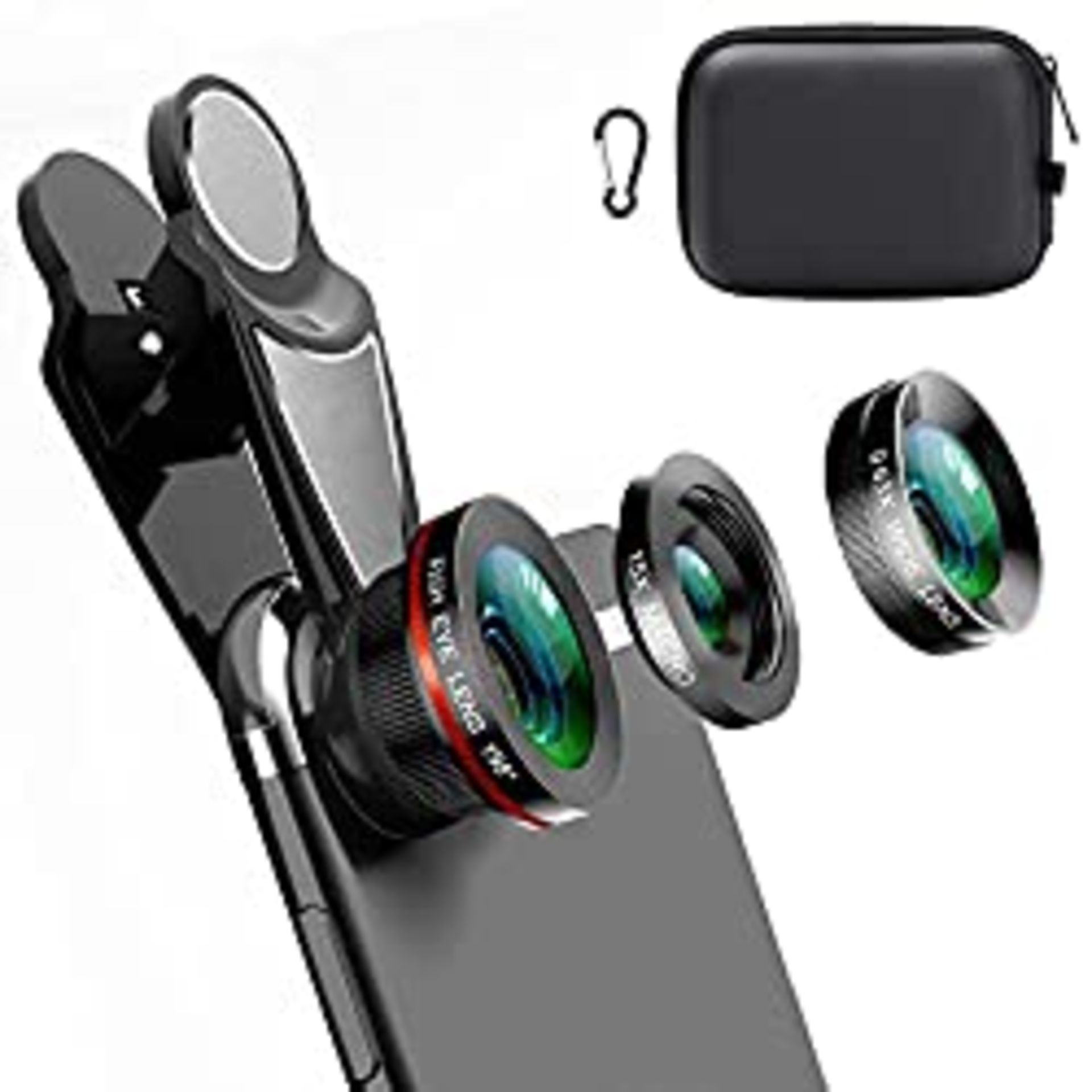 RRP £14.50 KINGMAS 3 in 1 Universal 198 Fish Eye Lens + 0.63X