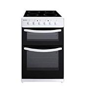 RRP £369.61 Haden HE60DOMW Freestanding Double Oven with Ceramic Hob, 60cm, White.