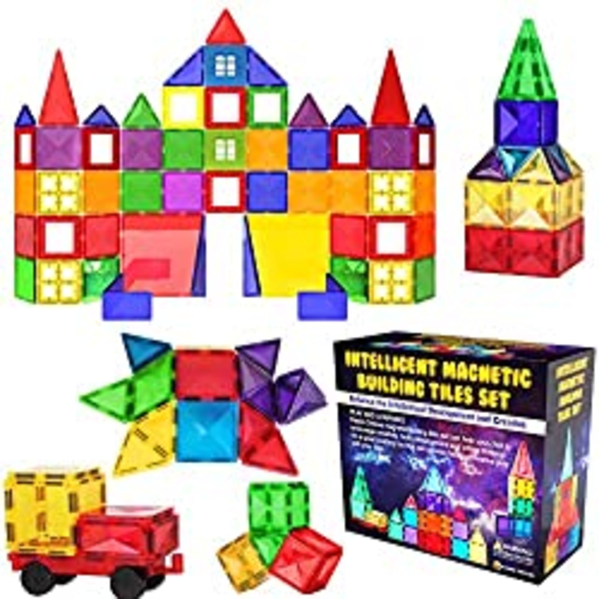 RRP £33.31 Desire Deluxe Magnetic Building Blocks Tiles STEM Toy