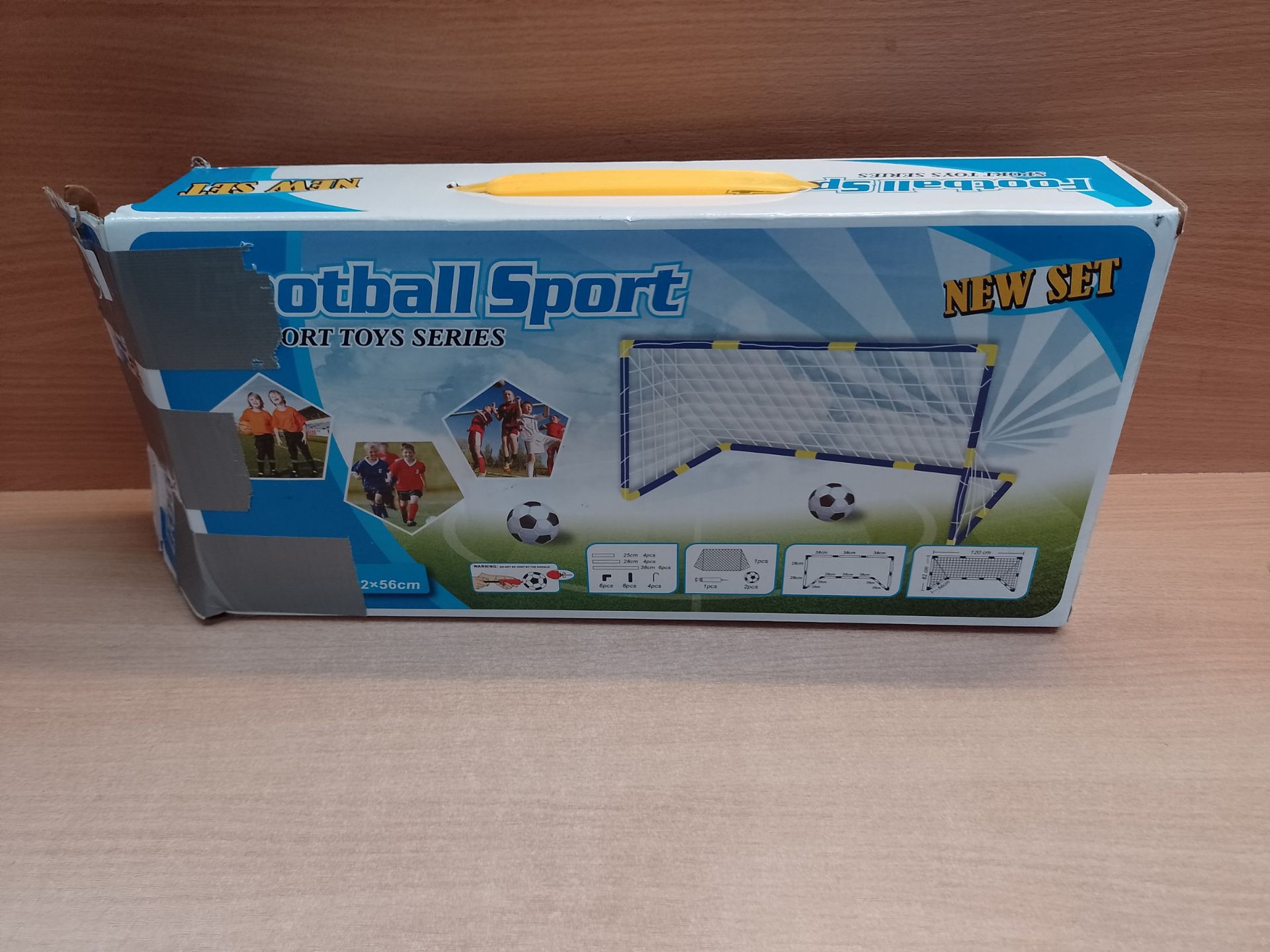 RRP £18.10 Football Goal Post Net With Pump Toy Indoor Outdoor - Image 2 of 2