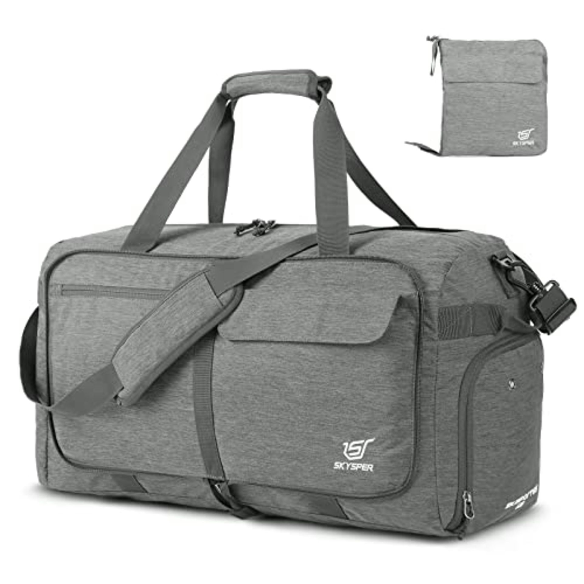 RRP £28.56 SKYSPER Travel Duffel Bag 65L Foldable Sports Bag for