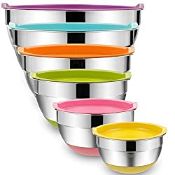RRP £37.23 Mixing Bowls with Airtight Lids