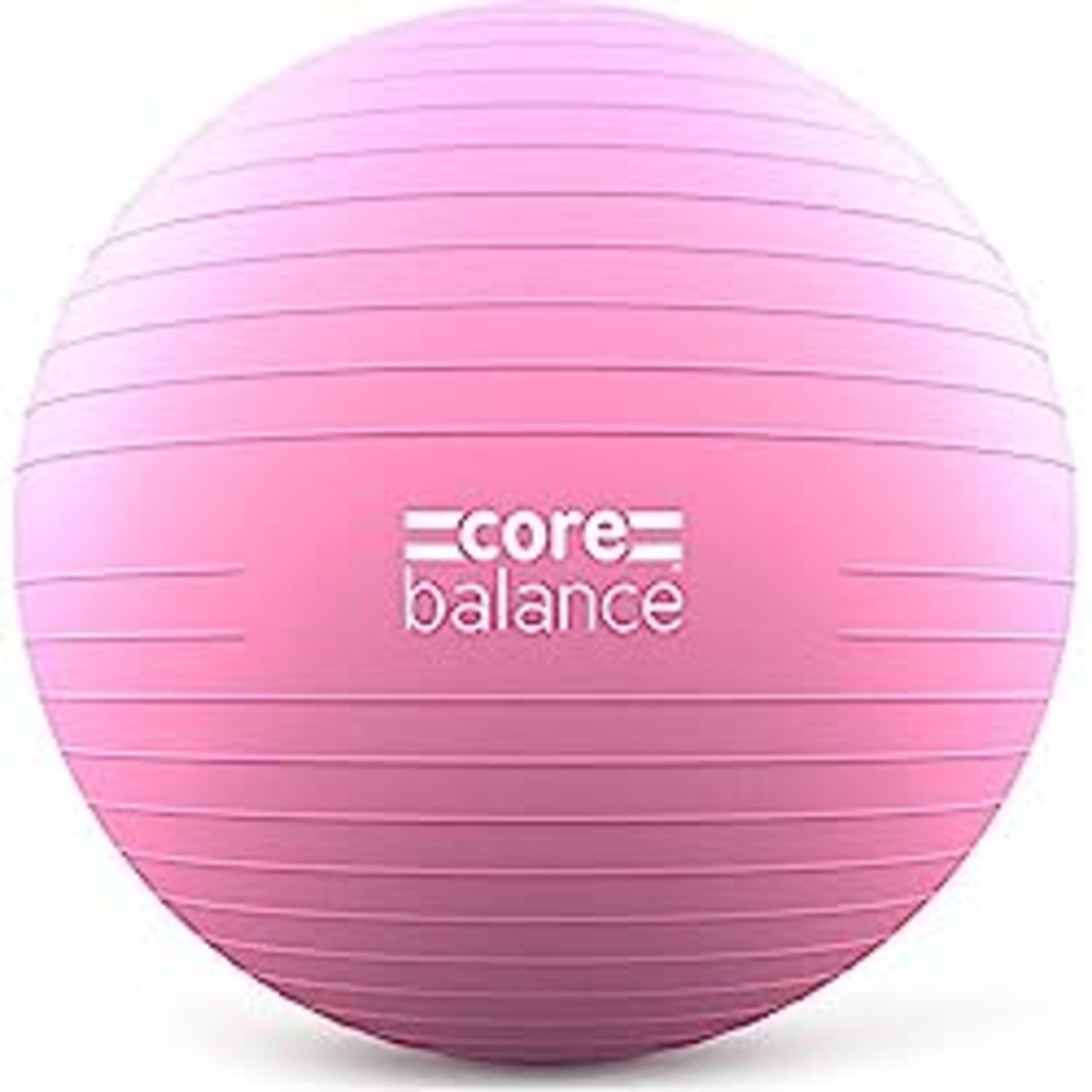 RRP £21.20 Core Balance Anti Burst Gym Ball, 55-85cm With Hand Pump (75cm, Pink)