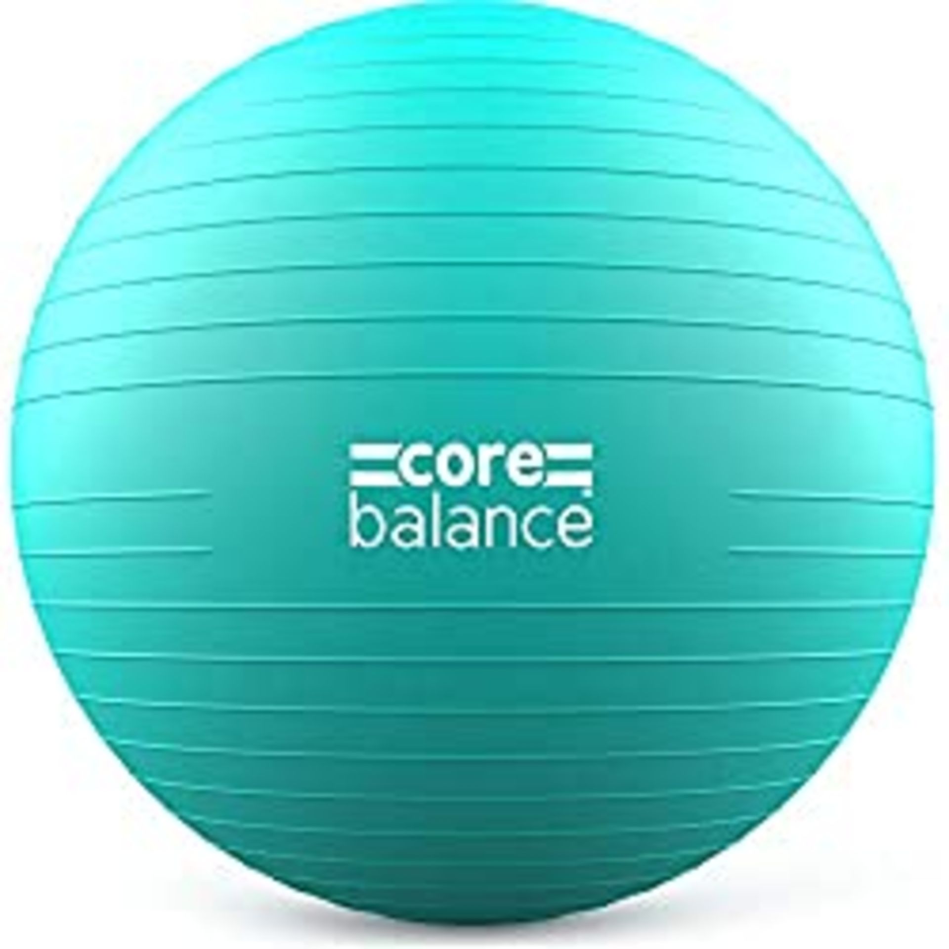 RRP £18.63 Core Balance Anti Burst Gym Ball, 55-85cm With Hand Pump (65cm, Teal)