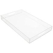 RRP £44.19 Kurtzy Clear Acrylic Plastic Serving Tray with Handles