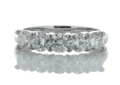 Platinum Claw Set five stone Diamond Ring 1.25 Carats - Valued By GIE £8,395.00 - Five round
