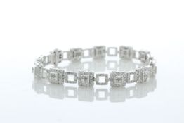 14ct White Gold Full Eternity Diamond Bracelet 3.80 Carats - Valued By IDI £19,850.00 - This