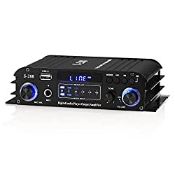 RRP £66.99 Mini Stereo Bluetooth 5.0/FM/MIC Input Digital Amplifier