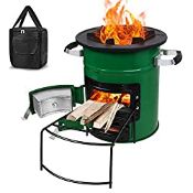 RRP £115.98 Camping Stove Rocket Stove Portable Charcoal Wood Burning