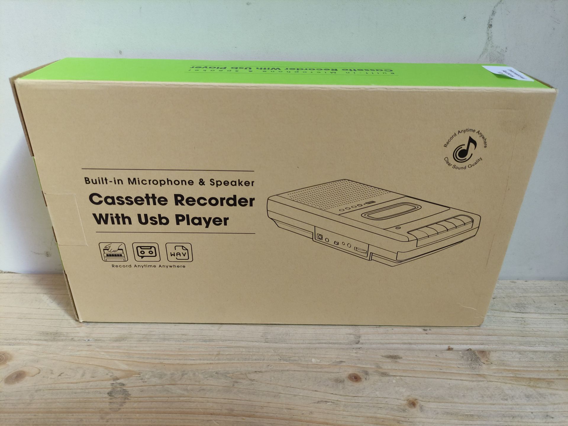 RRP £41.30 Portable Cassette Player Tape Recorder with Stand-Alone - Image 2 of 2