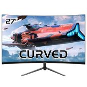 RRP £178.65 27" Frameless Curved Gaming Monitor 165Hz/144Hz Computer Display