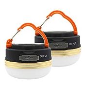 RRP £15.34 MOSTOP 2 Pack Camping Light Lantern LED USB Rechargeable