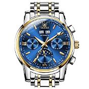 RRP £142.94 OLEVS Automatic Watches for Men Slef-Wind Mechanical