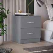 Venture Home Pirng Two Door Bedside Cabinet Light Grey RRP £70.00