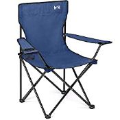 RRP £20.86 Trail Blue Camping Chair Lightweight Folding Cup Holder