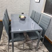 Kosy Koala Glass Dining Table Grey 140 x 80 cm RRP £170.00