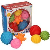 RRP £9.35 A to Z 61017 My First Baby Multi Textured Sensory Soft Balls, multicolor