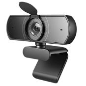 RRP £13.29 Webcam Full HD 1080p Video Webcam Dual Built-in Microphone