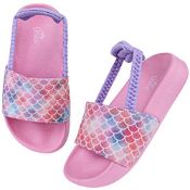 RRP £11.16 Girls Sandals Kids Anti-Slip Beach Pool Slides Little