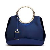 RRP £30.14 Womens Black Handbags Ladies Top Handle Bags Patent