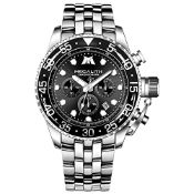 RRP £41.30 MEGALITH Mens Watches Chronograph Stainless Steel Wrist