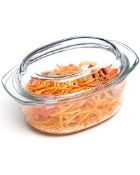 RRP £17.85 Oval Glass Casserole Dish With Lid Glass small casserole dish with lid
