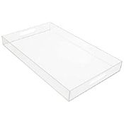 RRP £41.30 Kurtzy Clear Acrylic Plastic Serving Tray with Handles