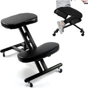RRP £66.99 jxgzyy Adjustable Ergonomic Kneeling Chair with Wheels for Home Office