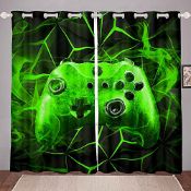 RRP £46.99 Gaming Curtain Kids Gamer Video Games Curtain Set for
