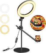 RRP £45.76 LUXSURE Selfie Ring Light with Stand & Phone Holder