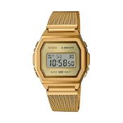 RRP £139.05 Casio Women Digital Quartz Watch with Stainless Steel Strap A1000MG-9EF