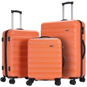 RRP £156.32 GinzaTravel Lightweight Luggage Set Hard Shell Small