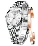 RRP £40.19 OLEVS Ladies Watches for Women Roman Numerals Diamond