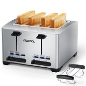 RRP £40.20 Acekool Toaster 4 Slice