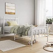 RRP £83.74 JURMERRY 3ft Single Metal Bed Frame with Headboard