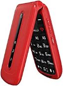 RRP £36.84 CHAKEYAKE Flip Phone Unlocked Basic Cell Phone with