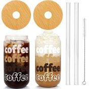 RRP £17.92 Iced Coffee Cup with Lids and Straw