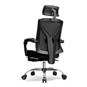RRP £176.41 Hbada Ergonomic Office Recliner Chair with Footrest