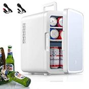 RRP £66.99 NORTHCLAN Mini Fridge for Bedrooms 10L/11 Cans with AC/DC Powered