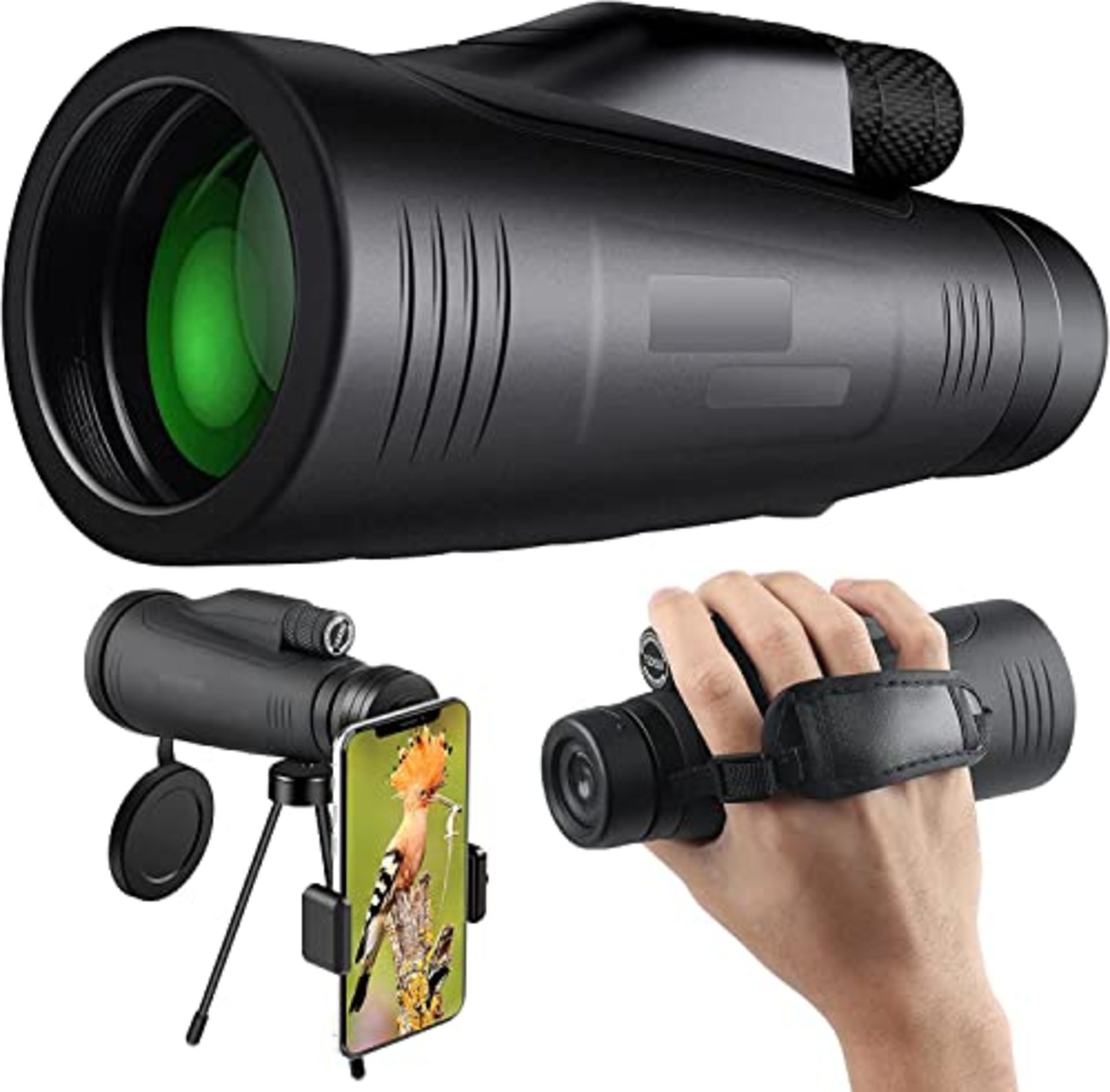 RRP £34.83 12x50 HD Monocular Telescope for Adults Bak4 Prism